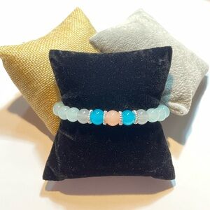 Handmade Glass Bead Stretch Bracelet